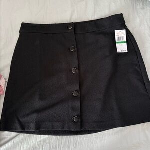 Michael kors Black Button-Front Skirt
